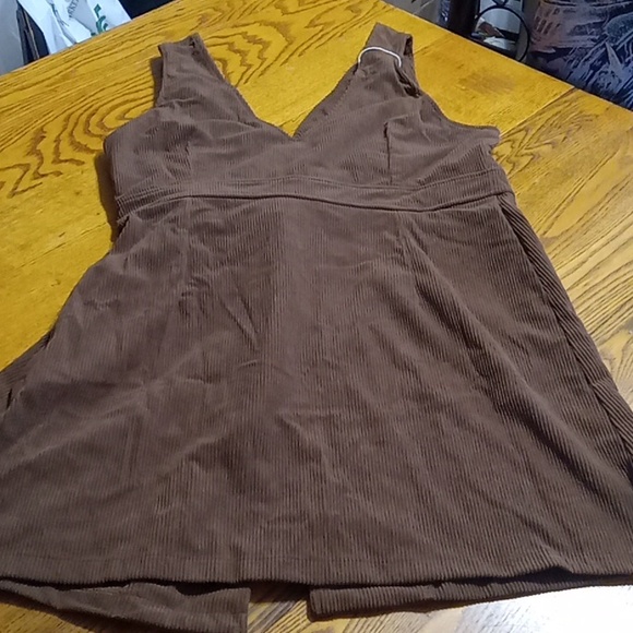 HALARA DRESS Womens Large BROWN CORDUROY Work Casual NEW - Picture 7 of 8